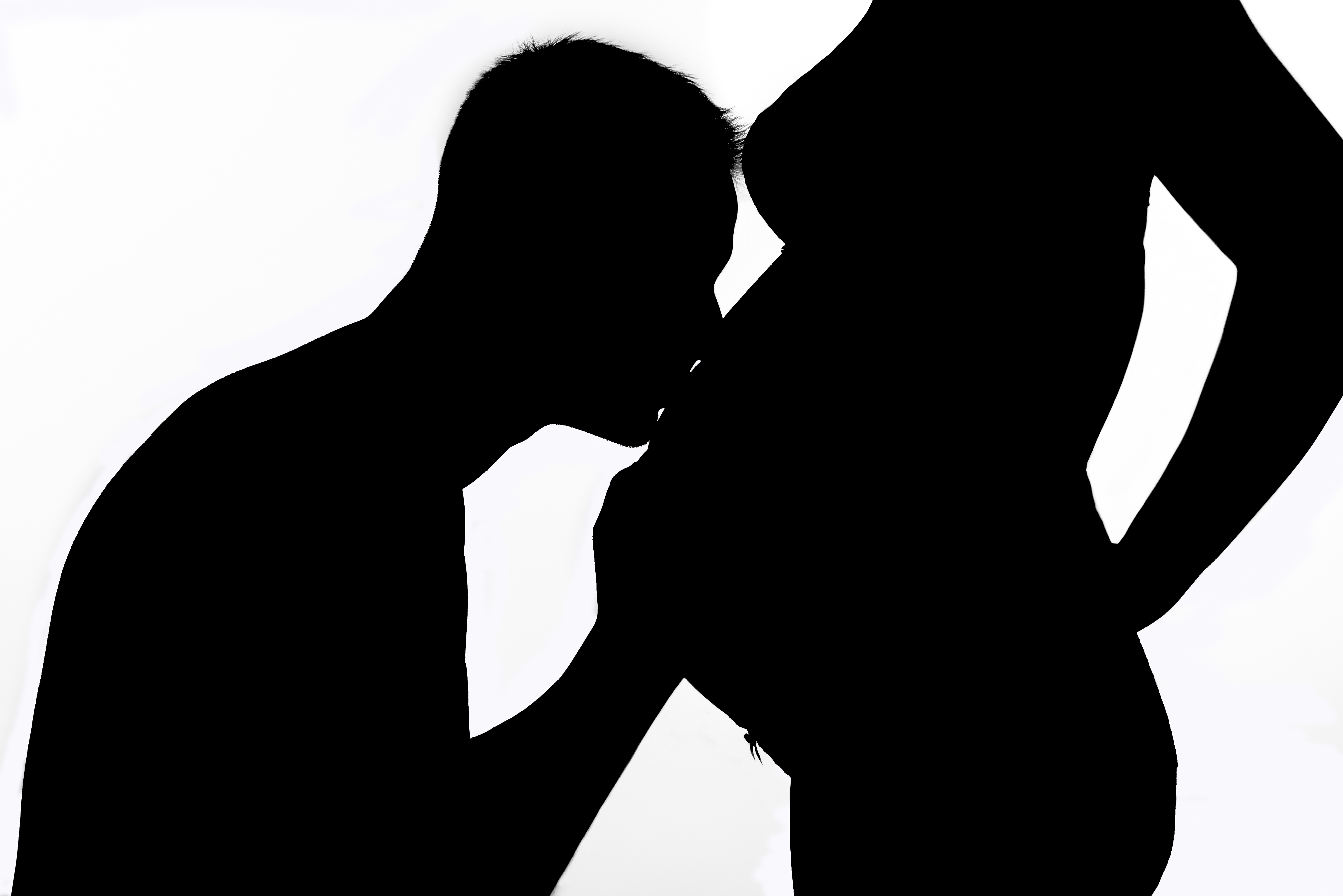 Silhouette de grossesse en contre-jour