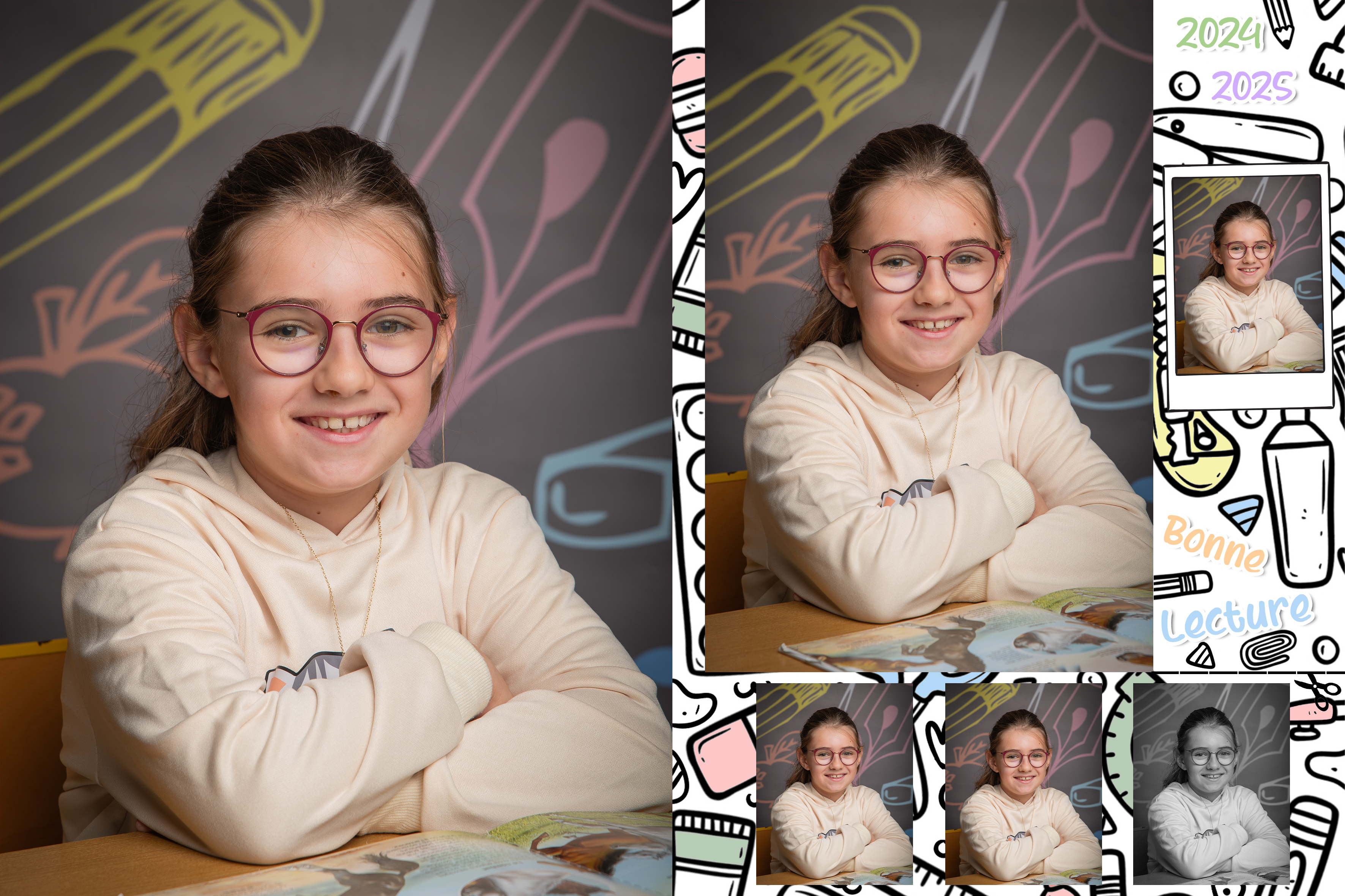 Exemple de planche photo scolaire primaire et maternelle